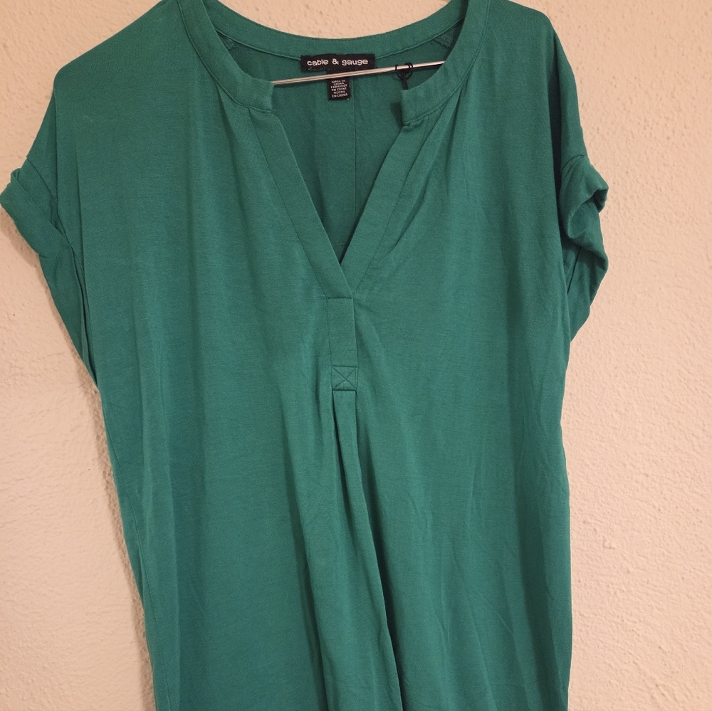 Cable & Gauge Teal Blouse
